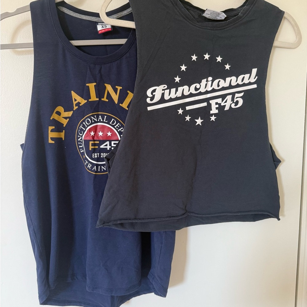 Functional F45 Women's Tank Tops - Navy and Black